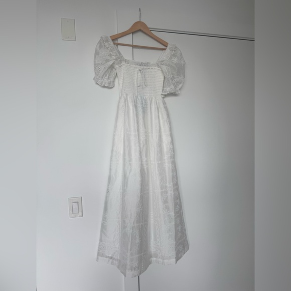 Hill House Home The Scarlett Nap Dress XS (NWT) - White Patchwork Organza - Picture 3 of 17